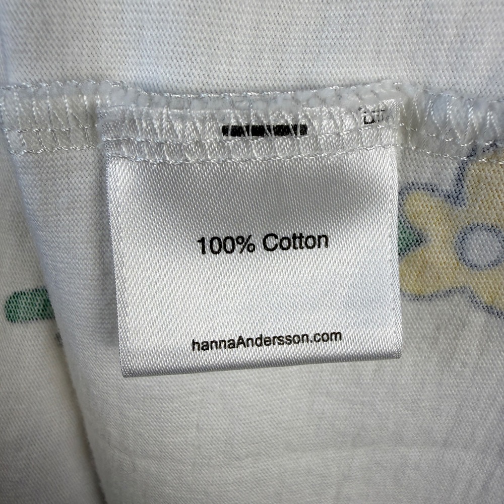 Hanna Andersson Girls Top Size 10 140cm Floral Cotton Peplum Shirt Cottagecore - Picture 4 of 5